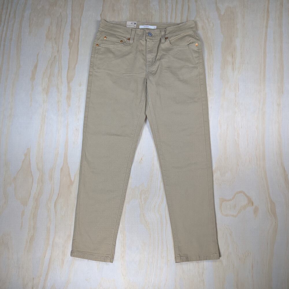 Levi's Women's 27x27 Boyfriend Jeans Khaki Tan Stretch Denim Pants NWT